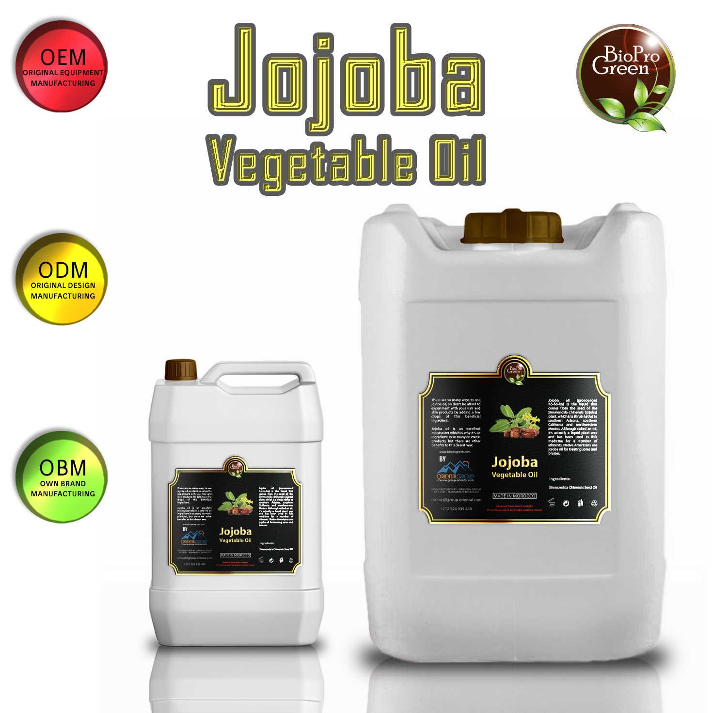 Jojoba vetetable oil - FABRICANT ET FOURNISSEUR D'HUILES ESSENTIELLES1